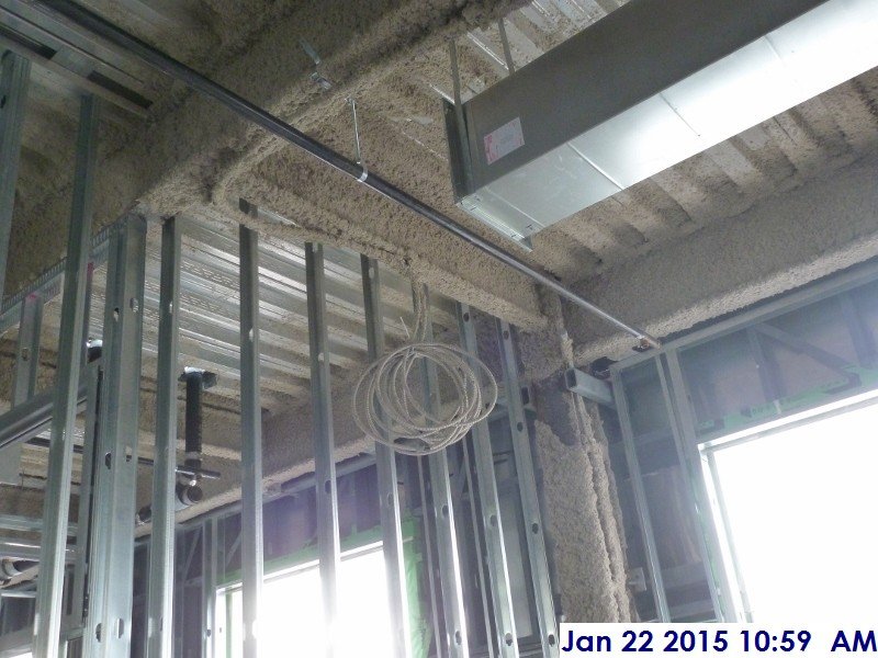 Installing sprinkler branches at the 4th floor Facing West
